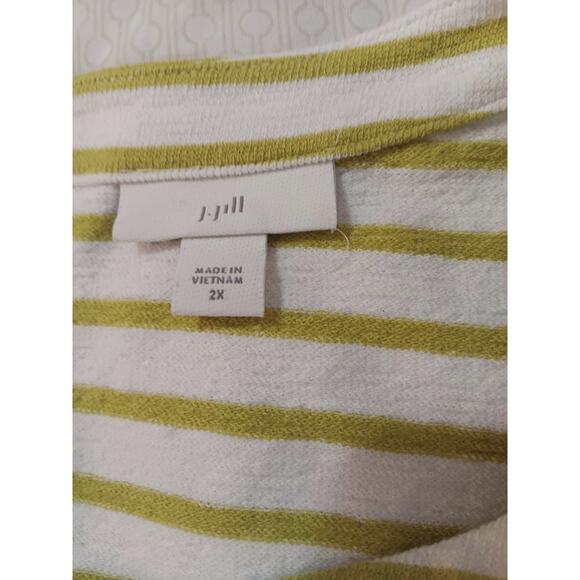 J. JILL Top Blouse Shirt 2X Cotton Button Back Kimono Short Sleeves Work Travel - Picture 6 of 9